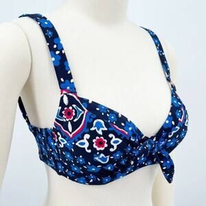 SWIMSUITS FOR ALL Paisley Bow Underwire Bikini Top